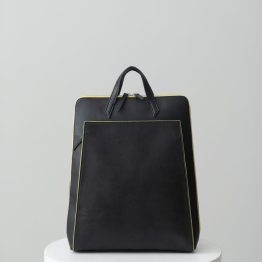 Vegan Leather Black Backpack